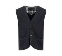 FYNCH-HATTON Strickweste aus Baumwoll-Wollmix mit V-Ausschnitt charcoal/XXL