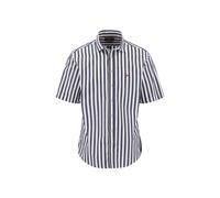 Kurzarmhemd FYNCH-HATTON, Herren, Gr. XXL, N-Gr, blau (marine), Web, Obermaterial: 100% Baumwolle, gestreift, regular fit normal, ohne Ausschnitt, gerader Abschluss, Hemden, Kurzarm, aus Baumwolle, ge