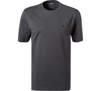 Fynch-Hatton T-Shirt Herren Slim Fit Kurzarm Rundhals Baumwolle grau, M