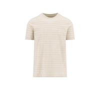 FYNCH-HATTON - T-Shirt, slub stripe cement - Gr. - M