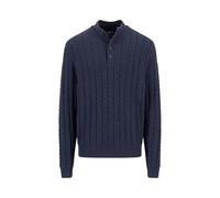 Troyer FYNCH-HATTON, Damen, Gr. L, navy, Strick, Obermaterial: 65% Baumwolle, 35% Wolle, unifarben, normal hüftbedeckend, Rundhals, Flachstrickbündchen, Pullover Troyer, Strickpullover mit Zopfmuster