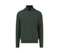 FYNCH-HATTON Troyer aus Baumwolle mit Strukturstrick Dark ivy / 4XL