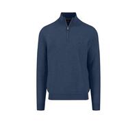 Fynch-Hatton Casual Fit Troyer blau, Einfarbig