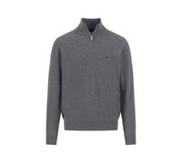 Troyer FYNCH-HATTON, Herren, Gr. XXL, steel, Strick, Obermaterial: 90% Wolle, 10% Kaschmir, unifarben, regular fit taillenbedeckt, ohne Ausschnitt, Rippbündchen, Pullover Troyer, mit Logo Stickerei (3