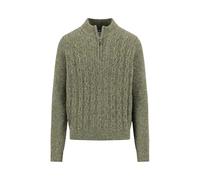 FYNCH-HATTON Troyer aus Wollmix mit Zopfmuster Dark ivy/M
