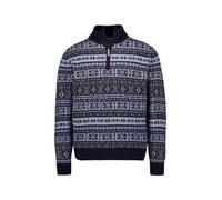 Fynch-Hatton Troyer Herren Comfort Fit Lammwolle blau gemustert, 4XL