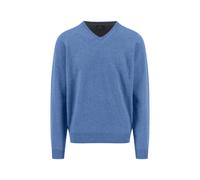 FYNCH-HATTON - V-Neck, Merino Cashmere crystal blue - Gr. - XXL