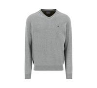 Fynch-Hatton Pullover Herren Regular Fit V-Ausschnitt grau, M