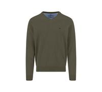 Fynch-Hatton - V-Neck, Superfine dark khaki - Gr. - XL