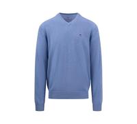 FYNCH-HATTON Weicher Feinstrick-Pullover mit V-Ausschnitt Crystal Blue/L