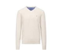 FYNCH-HATTON Weicher Feinstrick-Pullover mit V-Ausschnitt Offwhite / 3XL