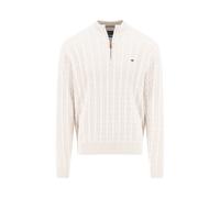 Fynch-Hatton Strickpullover mit kurzem Reißverschluss in Offwhite, Größe L