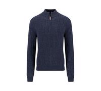 Fynch-Hatton - Zip Troyer, Soft Knit Cable*RWS navy - Gr. - L
