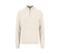 FYNCH-HATTON - Zip Troyer, Soft Knit Cable*RWS snow white - Gr. - XL