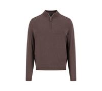 Fynch-Hatton - Zip Troyer, Winter Air Cotton dark chocolate - Gr. - XL