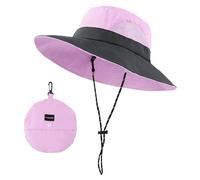 FYting Sonnenhut Damen,Sonnenschutz Kopf Damen Herren Faltbar,UPF 50+(Lila)