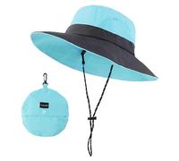 FYting Sonnenhut Damen,Sonnenschutz Kopf Damen Herren Faltbar,UPF 50+, Regenproof | Sonnenschutz | Schnelltrocknen, Strand, Schwimmbad, Camping, Picknick, Bergsteigen, Angeln, Reisen(Blau)