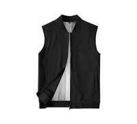 FZKun Leichte Herrenweste - atmungsaktive, ärmellose Jacke mit Reißverschluss auf der Rückseite und Netztaschen mit Reißverschluss, schnell trocknendes Tank-Top, Oberbekleidung für Sommer, Outdoor