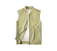 FZKun Leichte Herrenweste - atmungsaktive, ärmellose Jacke mit Reißverschluss auf der Rückseite und Netztaschen mit Reißverschluss, schnell trocknendes Tank-Top, Oberbekleidung für Sommer, Outdoor