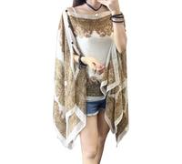 Sommer Sonnenschutz Schal Für Frauen - Französischer Stil Casual Strand Cardigan Leichter Atmungsaktiver Chiffon Schal Wrap Schals Poncho Umhang Capelets Tops (#6,M)