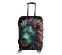 FZMVSQH Abstrakte 3D-Kunst-Löwen-Gepäckabdeckung, Reisekofferabdeckungen für Gepäck, elastische Handgepäckabdeckungen für Koffer, TSA-geprüft, waschbar, Gepäckschutz, passend für 45,7 - 81,3 cm, Stil