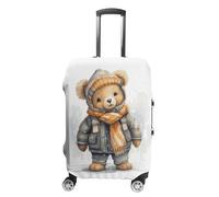 FZMVSQH Cute Bear Gepäckabdeckung, Reisekofferabdeckungen für Gepäck, elastisch, Handgepäckabdeckungen für Koffer, TSA-geprüft, waschbar, passend für 45,7 - 81,3 cm, Stil:, S