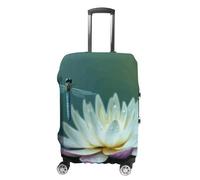 FZMVSQH Libelle mit Seerose Gepäckabdeckung, Reisekofferabdeckungen für Gepäck, elastisch, Handgepäckabdeckungen für Koffer, TSA-geprüft, waschbar, passend für 45,7 - 81,3 cm, Stil:, XL