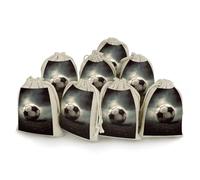 FZMVSQH Sport-Fußballbeutel mit Kordelzug, wiederverwendbar, natürliche Baumwolltasche mit Kordelzug, kleiner Schmuckbeutel für Party, Hochzeit, Stoff-Geschenkbeutel für Gewürze, Kräuter, Süßigkeiten