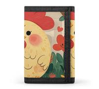 FZQVSGW Arches National Park-Standard, dreifach gefaltete Geldbörse, Münzgeldbörse mit 8 Kartenfächern, Kreditkartenhalter, geteilte Geldscheinfach, Niedliche Hahn-Hühner, Einheitsgröße, Modern