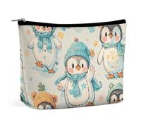 FZQVSGW Kleine Kosmetiktasche, elegant, geräumig, Feuer- und Wasser-Phönix-Make-up-Tasche, tragbare Reißverschlusstasche, Lippenstift-Tasche, Reise-Kulturbeutel für beste Freunde, Viele niedliche