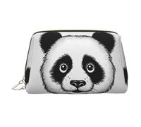 FZQVSLCM Reise-Make-up-Tasche, wasserdichte Make-up-Tasche für Geldbörse, Leder-Kulturbeutel für Damen, Kosmetiktasche, Organizer, Anime-Panda-Gesicht, Make-up-Tasche mit Reißverschluss