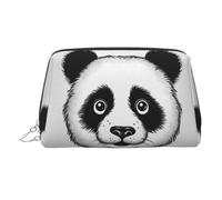 FZQVSLCM Reise-Make-up-Tasche, wasserdichte Make-up-Tasche für Geldbörse, Leder-Kulturbeutel für Damen, Kosmetiktasche, Organizer, Anime-Panda-Gesicht, Make-up-Tasche mit Reißverschluss