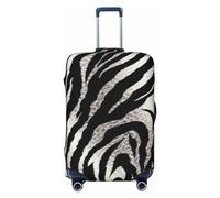 FZQVSLCM Reisegepäck-Abdeckung, elastisch, waschbar, kratzfest, dick, passend für 45,7 - 81,3 cm, Schwarz und Weiß, Schwarz , XL