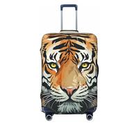 FZQVSLCM Reisegepäck-Abdeckung, Motiv: Jahr des Tigers, elastisch, waschbar, kratzfest, dick, passend für 45,7 - 81,3 cm, Schwarz , M