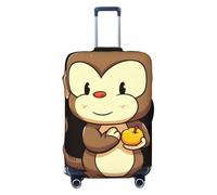 FZQVSLCM Reisegepäckhülle mit Cartoon-Affe, elastisch, waschbar, kratzfest, dick, passend für 45,7 - 81,3 cm, Schwarz , M