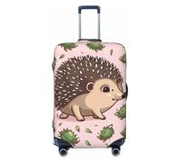 FZQVSLCM Reisegepäckhülle mit Cartoon-Igel, elastisch, waschbar, kratzfest, dick, passend für 45,7 - 81,3 cm, Schwarz , M