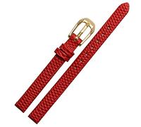 FZXCG Lizard Print Cowhide Leder Uhrenband für Damen Ersatz Watch White Red Ultra-Thin Strap 6 8 10 12 14 16mm Kostenlose Lieferung, 6mm, Azetat, Kein Edelstein