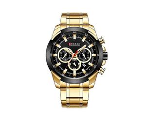 (G B)CURREN Herrenuhren Top-Marke Große Sportuhr Luxus Männer Militär Stahl Quarz Armbanduhren Chrono