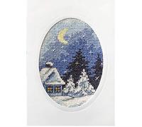 G/CARD TWILIGHT SCENE - Cross Stitch Kit: Greetings Card: Twilight Winter Scene - Orchidea
