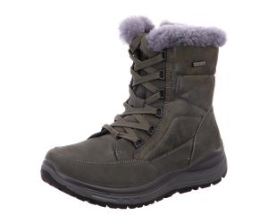 g-comfort Damen Lammfell Stiefel Grau für Damen, oliv, Größe 40 EU