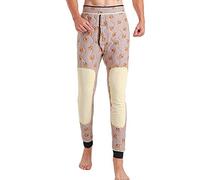 G&F ThermounterwäSche Herren Lange Unterhosen Yak Wolle Gefüttert Grundschicht Unterwasserböden Leggings Hosen Winter (Color : B, Size : L)