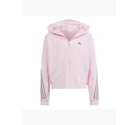 adidas - Girl's FI 3S Full Zip - Hoodie, Gr. 128, weiß (ClearPink/PrelovedFig)