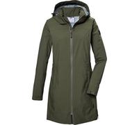 Softshellparka "GS 76 WMN SFTSHLL PRK", Damen, Gr. 46, grün (olivgrün), Oberstoff: Oberseite: 100% Polyester, Rückseite: 100% Polyester, Futter: 100% Polyester (recycelt), G.I.G.A. DX BY KILLTEC, spor