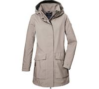 Softshellparka "GS 95 WMN SFTSHLL PRK", Damen, Gr. 40, beige (hellbeige), Oberstoff: Oberseite: 100% Polyester (recycelt), Rückseite: 100% Polyester (recycelt), G.I.G.A. DX BY KILLTEC, sportlich, Jack