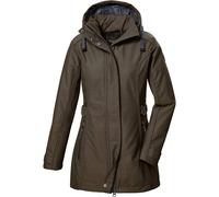 G.I.G.A. DX by Killtec Damen Softshell-Parka GW 22 – mit abzippbarer Kapuze – Olivbraun Gr. 42