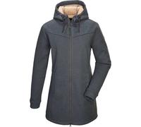Fleecejacke "GW 37 WMN KNTFLC PRK", Damen, Gr. 38, blau (graublau), Oberstoff: Oberseite: 100% Polyester, Rückseite: 100% Polyester, G.I.G.A. DX BY KILLTEC, sportlich, Jacken, Strickfleeceparka mit Ka