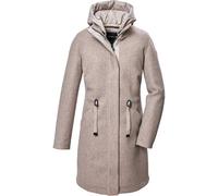G.I.G.A. DX Damen Fleece Parka/Mantel mit abknöpfbarer Kapuze GW 46 WMN PRK, hellbeige, 42, 41988-000