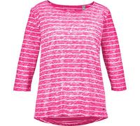 T-Shirt "GS 26 WMN TSHRT", Damen, Gr. 44, pink, Obermaterial: 100% Baumwolle, G.I.G.A. DX BY KILLTEC, Rundhals, Shirts T-Shirt, Gestreiftes 3/4-Arm T-Shirt, 100% Baumwolle, Carbon Finish (90608504-44)