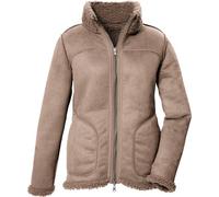 Wendejacke "GW 62 WMN JCKT", Damen, Gr. 46, weiß (naturweiß), Oberstoff: 100% Polyester, G.I.G.A. DX BY KILLTEC, Sportlich, Jacken, Wendbare Damenjacke in Wildlederoptik, warm, mit 4 Taschen (70246530