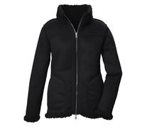G.I.G.A. DX by killtec Fleecejacke/Wendejacke für Damen in Wildlederoptik, Farbe:Schwarz, Größe:48